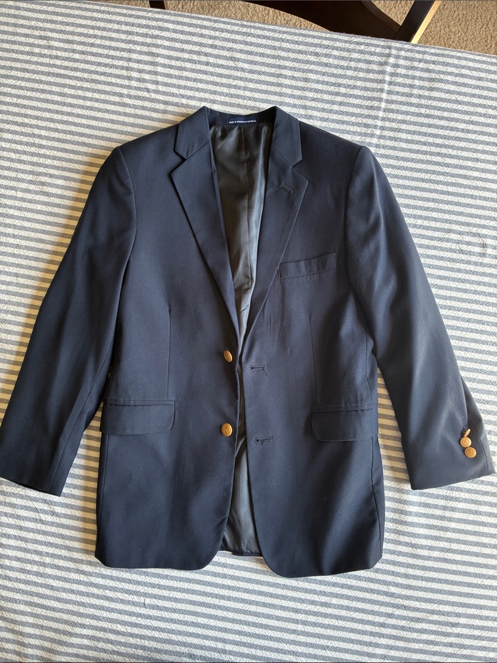 Chaps Boys Navy Blazer with Gold Buttons